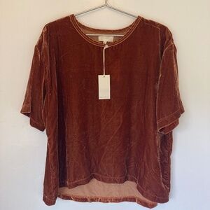 NWT Velvet Melloday Shirt Size Large Burnt Orange